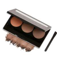 Eyebrow Powder 3 Colors Eye brow Powder Palette Waterproof and Smudge Proof With Mirror and Eyebrow Brushes Inside