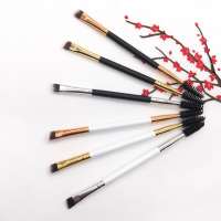 Disposable Eyelash Mascara Wand Double End Cosmetic Spoolie Brush Custom Brand 1Pcs Eyebrow Makeup Brush