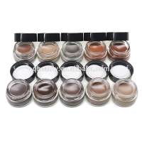 High quality 10 color Wholesale Custom Makeup No brand Private label eyebrow pomade and spoolie brush